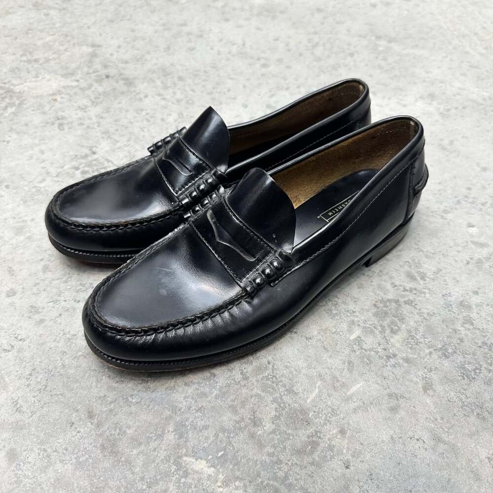 Florsheim Black Leather Penny Loafers - Size 9D